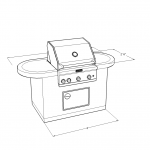 1700 Series Barbecue Island Design With Rounded Edges