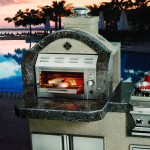 Barbecue Island with Salaman Grill, Synthetic Stucco, Granite Tile