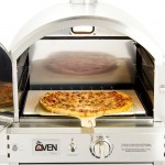 The Oven with Fresh Pizza Coming Out